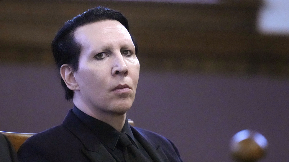 Åklagaren lägger ner åtalet mot metalrockaren Marilyn Manson. Arkivbild.