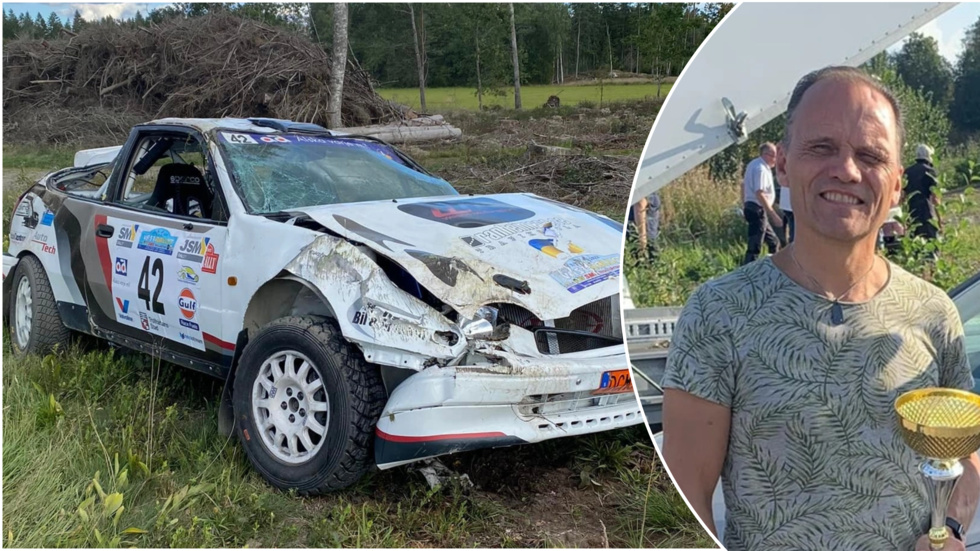Peter Westins Toyota Corolla var rejält tilltufsad efter kraschen, nu är han redo att ta sig an tvåhjulsdrivna klassen i rally-SM.