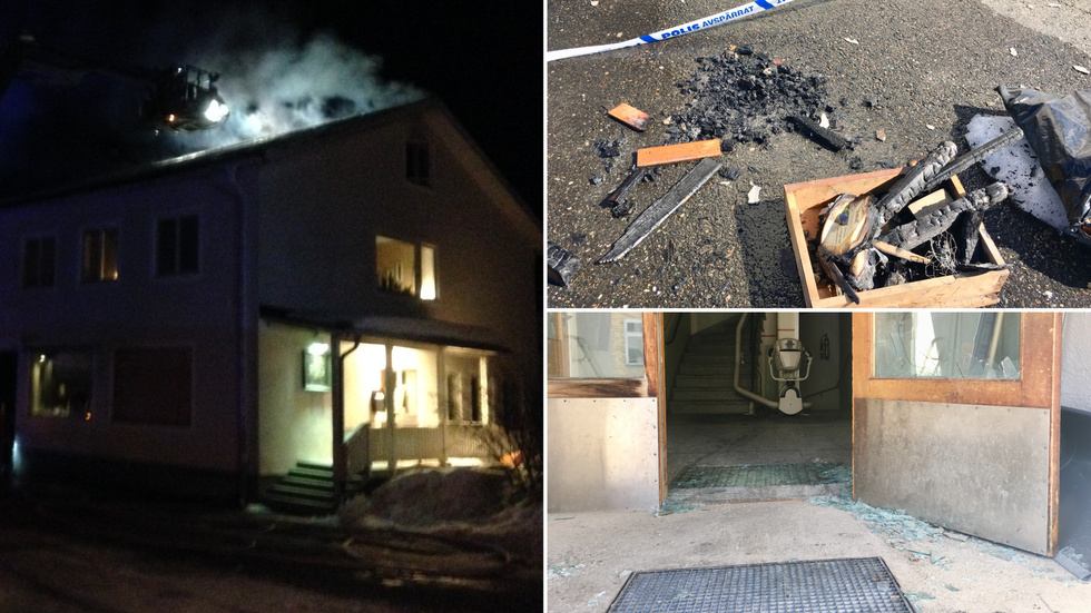 Den grova mordbranden i Jörn i april 2018. Den anlagda branden startade på vinden och orsakade stor förödelse, men lyckligtvis inga personskador. Nu sitter en 40-årig kvinna häktad, på sannolika skäl misstänkt för det grova brottet samt även två andra mordbränder i Västerbotten åren 2020 och 2022. 