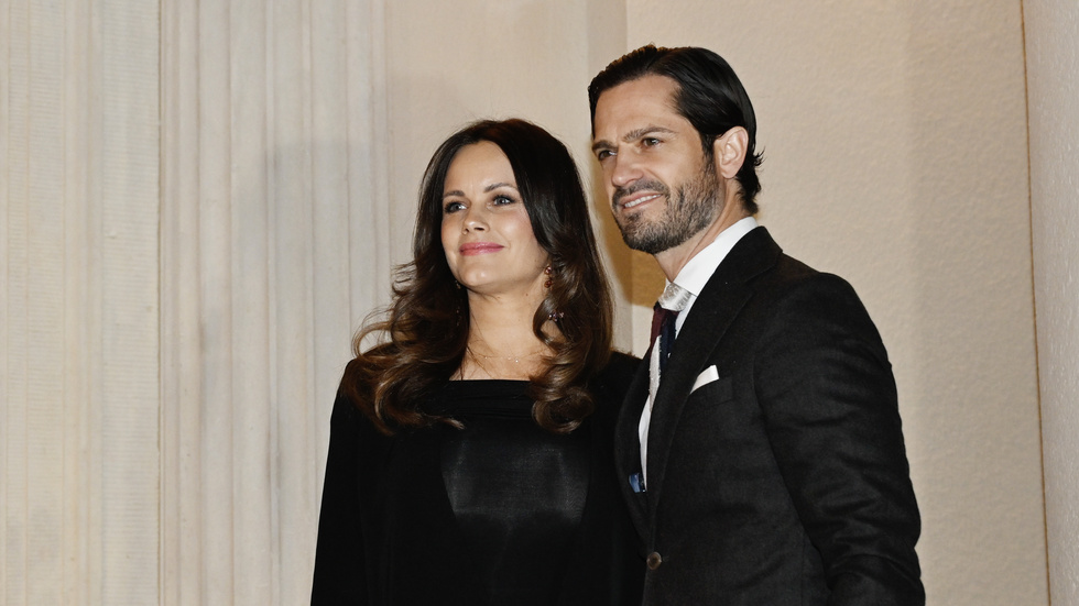 Prinsessan Sofia och prins Carl Philip i slutet av december.