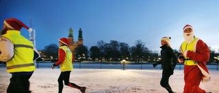 Morgonpigga motionärer joggade i gång julen