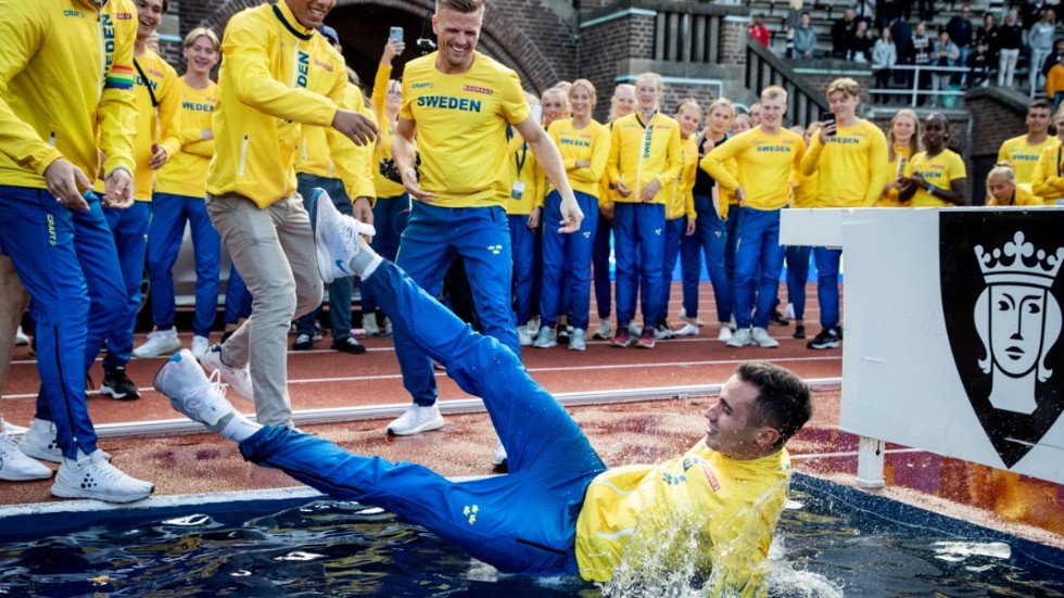 Thobias Montler badade efter segern i fjol. Arkivbild.