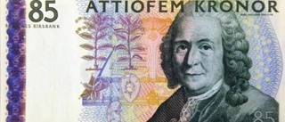 Varför delar ni ut en 85-kronors- sedel?