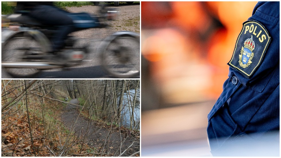 Polisen skadades i samband med att han skulle gripa en mopedist vid Åbackarna i Norrköping.