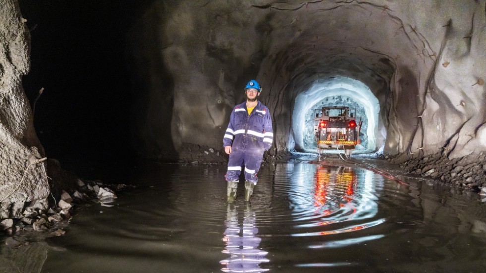 Lennie Permerup, 30, från Skåne driver tunneln till Per Geijer-fyndigheten. Det kan ta åtta år.