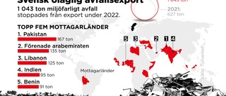 Tonvis med svenska sopor skulle dumpas i Asien