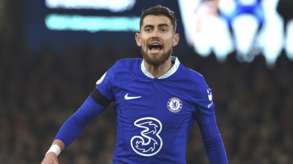 Jorginho, här i Chelseas tröja, byter stadsdel i London. Den italienske landslagsmittfältaren har skrivit på för Arsenal. Arkivbild.