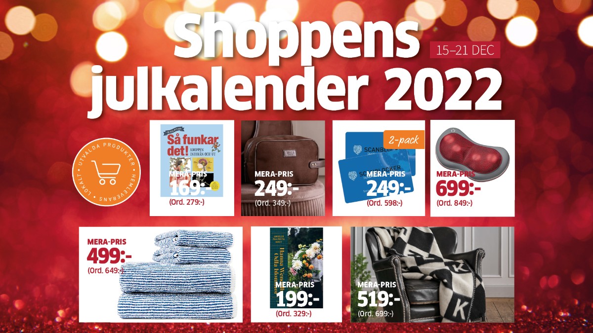 Shoppens julkalender 2022 lucka 15-21