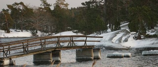 Stormen har förstört bron