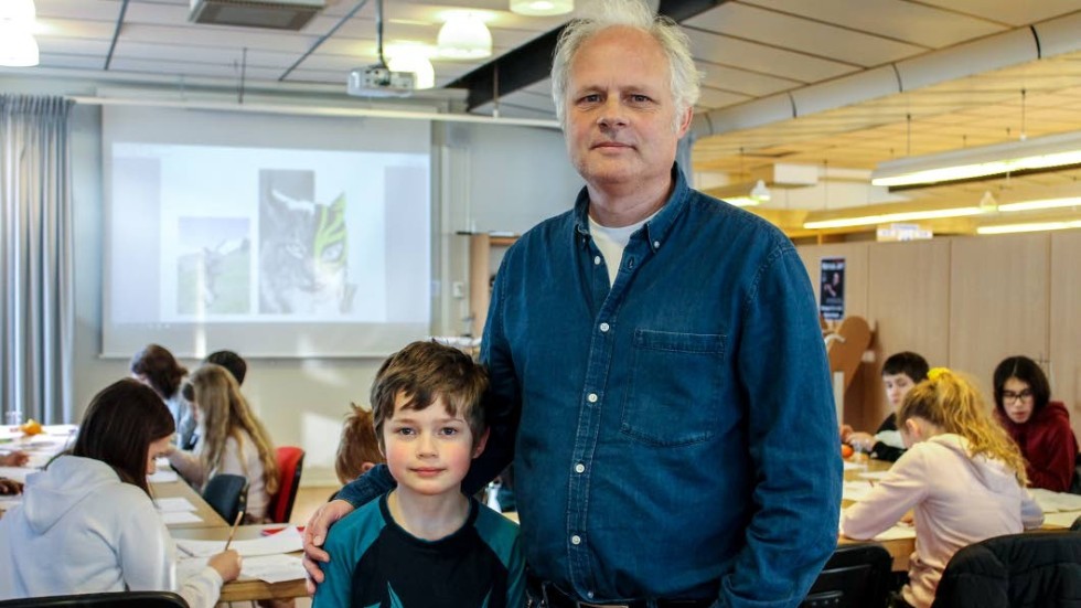 Hugo Jorsäter assisterade när Esbjörn Jorsäter höll i workshopen.