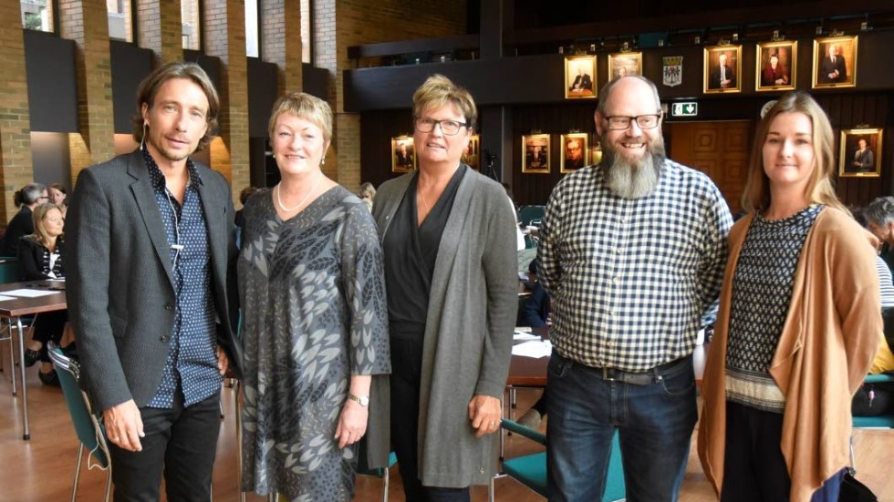 Fr.v: Organisationspsykolog Lars-Johan Bastås, projektledare Kerstin Petersson, HR-konsult Monica Bjerkinger, HR-konsult Per Wimarsson och HR-konsult Matilda Brogie