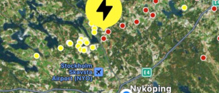 Blixtar och dunder över SN-land – nu drar ovädret in