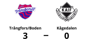 Förlust för Kågedalen mot Trångfors/Boden med 0-3