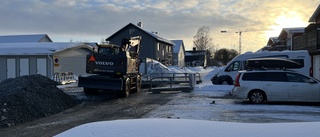 Stor vattenläcka på bostadsområde i Luleå