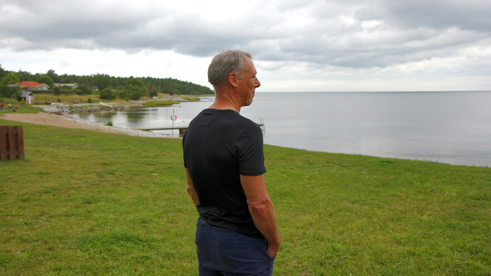 Patrik Wigelius tycker att stranden i Kappelshamn borde vara betydligt mer besökt än vad den är idag. 