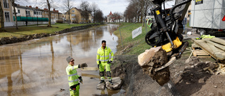 TV: Här renoveras muren – som förstörts av höga vattenflöden