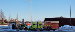 Två bilar i krock i centrala Luleå   