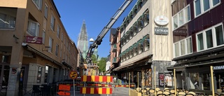 Centrala gatan avstängd under fredagsmorgonen