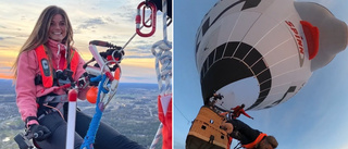 Mikaela, 27, från Eskilstuna överraskade pojkvännen med världens högsta bungyjump – nu blir videon viral ✓Se klippet