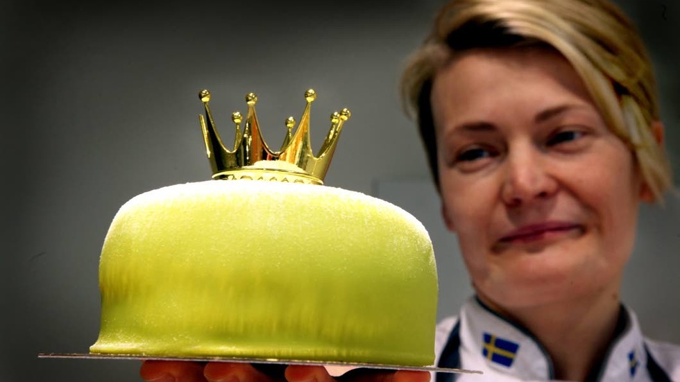 En prinsesstårta. Med en krona och allt!