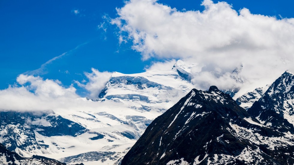 Schweiz glaciärer håller på att smälta bort. Arkivbild.
