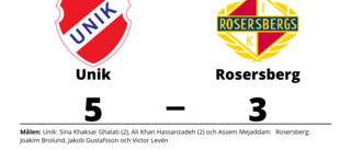 Seger för Unik hemma mot Rosersberg