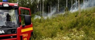 Mindre skogsbrand i Rumma