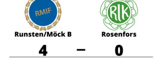 Förlust med 0-4 för Rosenfors mot Runsten/Möck B