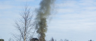 Flygledartornet upptäckte brandrök