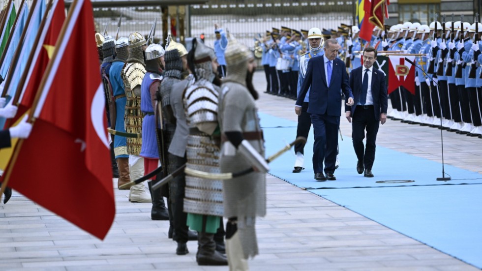 STATSBESÖK. Under hösten besökte Ulf Kristersson Ankara för samtal med Turkiets president Reccep Tayip Erdogan.