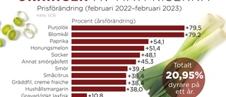 Matpriserna fortsätter att öka – nytt rekord i februari