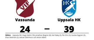 Hugo Sjölin 18-målskytt i Uppsala HK:s seger mot Vassunda