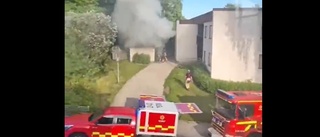 Brand i fristående soprum     