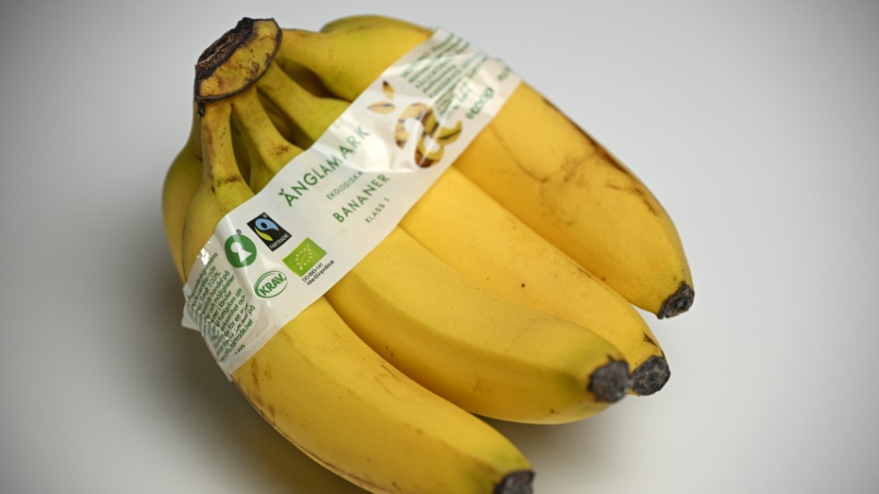 Fairtrade-märkta bananer tappade mest i försäljning i kategorin under 2022. Arkivbild.