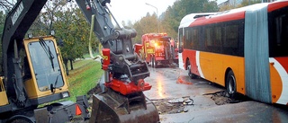 Vattenläcka stoppade busstur