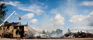 Kraftig brand i skola