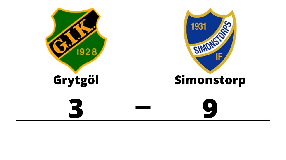 Grytgöls IK förlorade mot Simonstorps IF