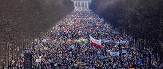 Jättedemonstration för Ukraina i Berlin