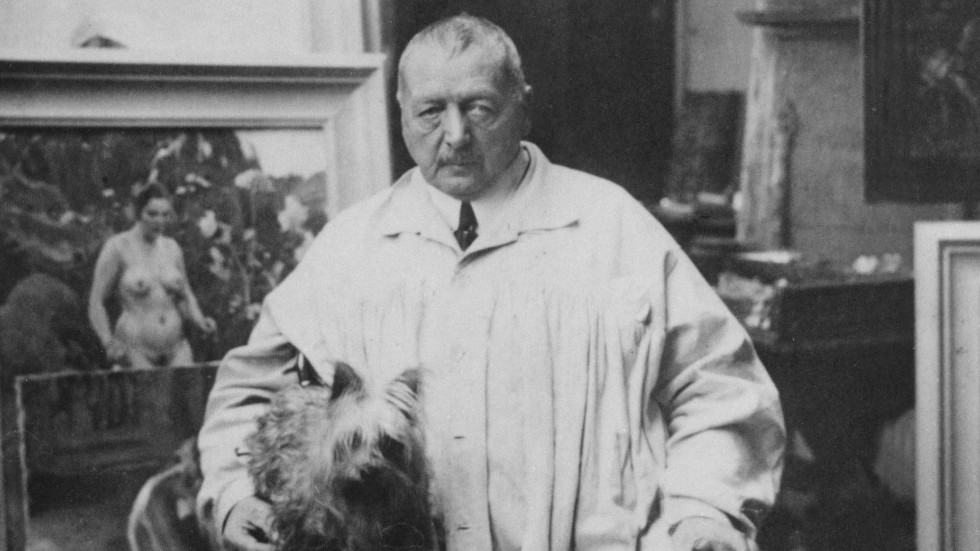 Anders Zorn i sin ateljé.