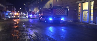 Larm om brand i byggnad i centrala Skellefteå 