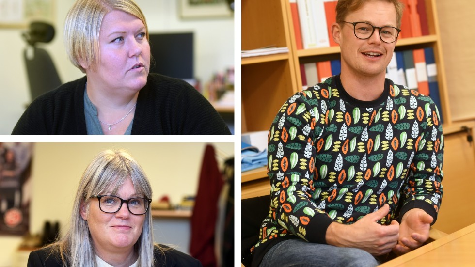 Frida Granath (S), Ulrika Jeansson (S) och Mikael Wallin (L).