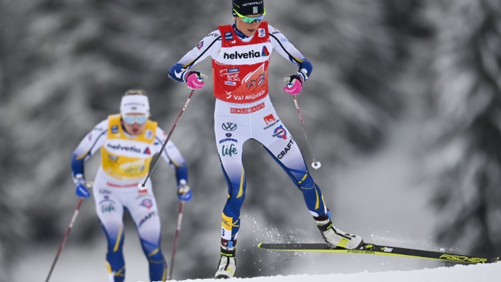 Frida Karlsson kom till start i jaktstarten, men lyckades inte klättra i resultatlistan.