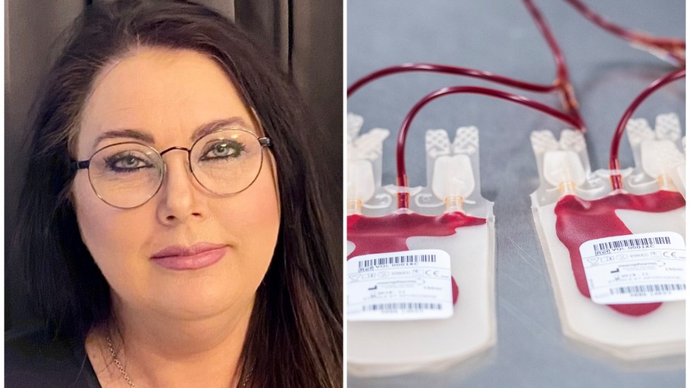 Maggie Östlund vid Blodcentralen på Akademiska sjukhuset uppmanar fler att lämna blod.