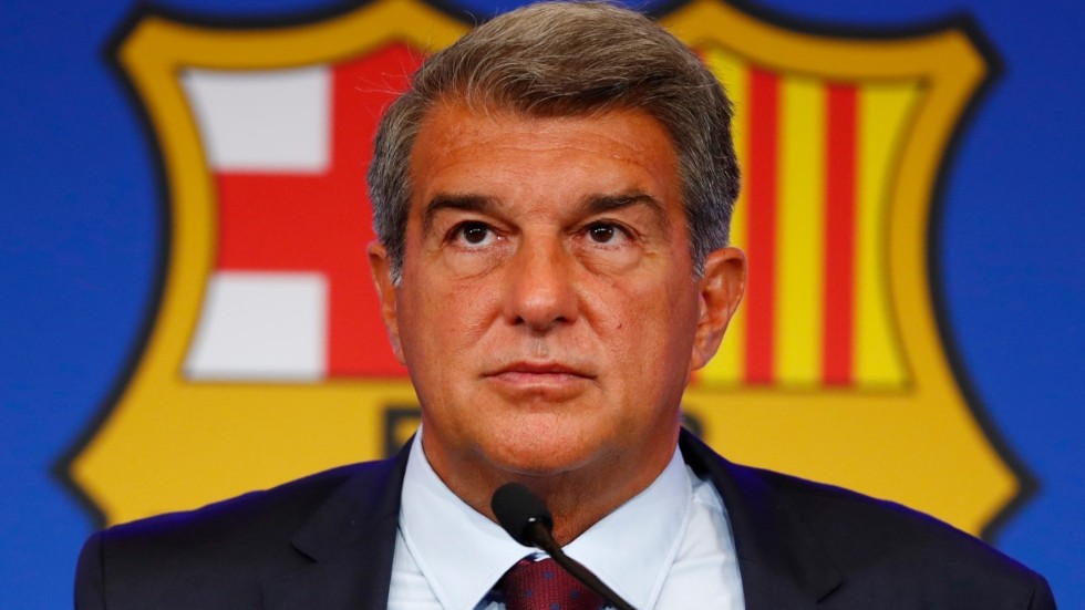 Barcelonas ordförande Joan Laporta. Arkivbild.