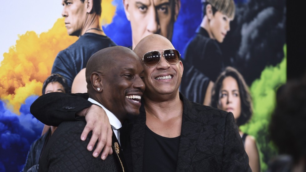 Tyrese Gibson och Vin Diesel på premiären i LA.