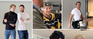 TV: Följ med bakom kulisserna på hockeybilagan • Se Pudas reaktion på sin roll – och skratten mellan tagningarna