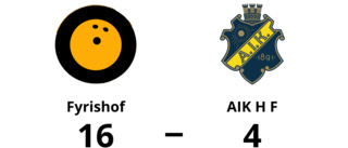 Fyrishof utklassade AIK H F – seger med 16-4