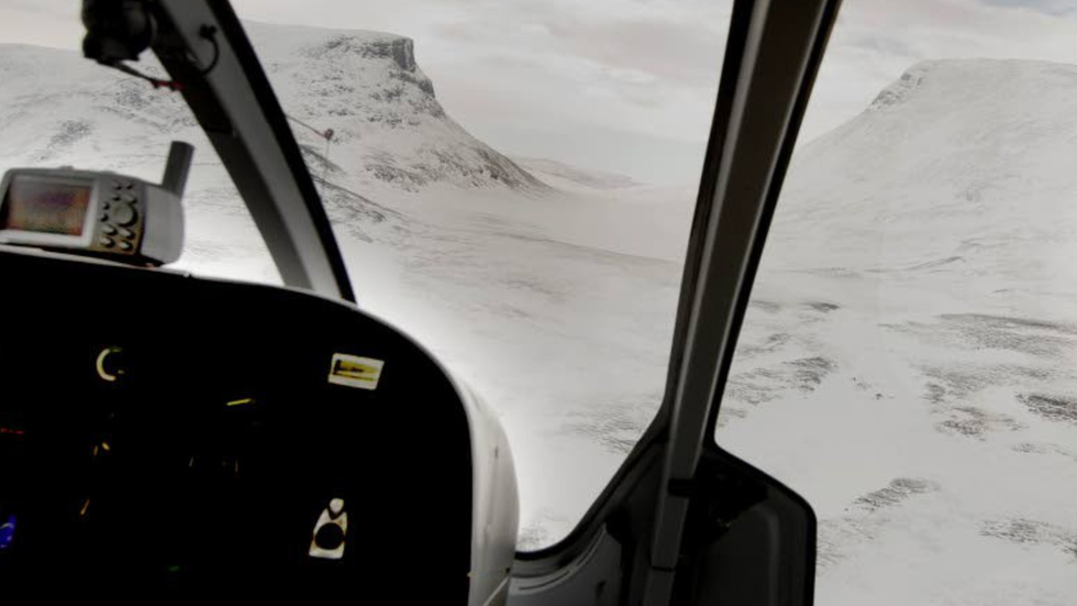 Helikopterskidåkning i Abiskoområdet. (Arkivbild)