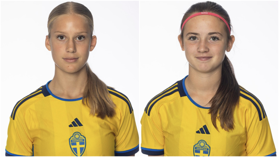 Julie Greberg, till vänster, och Ebba Hedman åker till Spanien för att spela fyrnationsturnering med F17-landslaget.