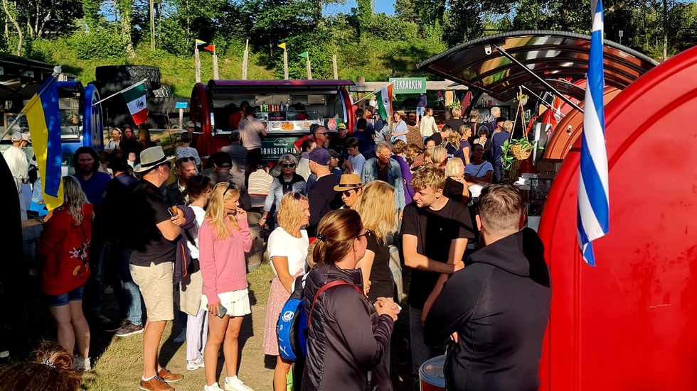 Så såg det ut på matmarknaden på Gotland under sommaren 2023.